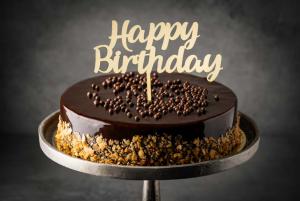 Looma's Ferrero Rocher Cake with Happy Birthday Topper