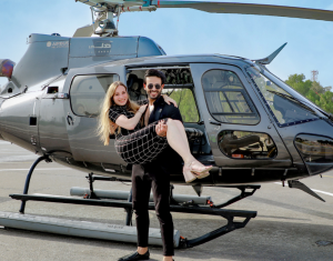 helicopter proposal in Dubai