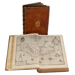 To celebrate its 200th auction, Old World Auctions is offering five of the most coveted maps of the last 500 years Lot #5 is the complete first edition of Theodore de Bry’s Grands Voyages (Parts 1-9 in two volumes), published 1590-1602. It covers explorations and surveys of the Western Hemisphere, a complete illustrated work on the history of 16th century America.