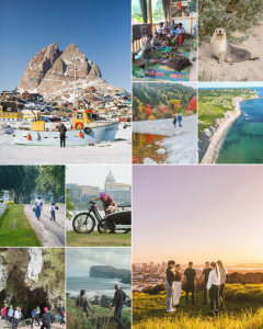 A collage of some of the destinations featured on 100 Travel Innovations