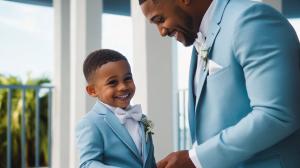 Groom and Ring Bearer matching suits