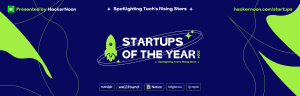 Startups of the Year 2024 Banner Describing Nomination and Sponsors