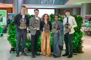 Only Natural 2025 Category Winners (L-R) Zachary Berry_ Mingyu Xu_Molly Wade_Anjala Shamla Shajan_Sam Bird Smith