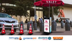 Marriott Branded Valet Podiums From Traffic Cones For Less