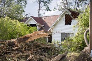 Storm damaged property