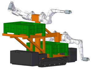 Orange Harvesting Machine made by MDB Srl, Oranfresh, and Vision Global Service