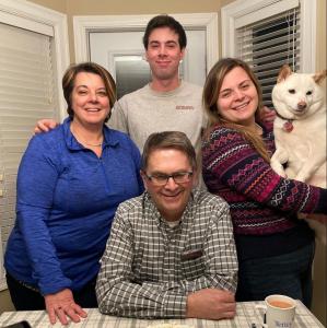 Heather Cutler, photographed with husband Barry, daughter Bethany and son, Christopher’s, dog Yuki, at home in Newfoundland.