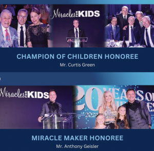 Image of Honorees getting recognized on stage for helping make miracles