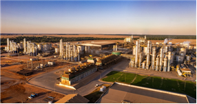 The image shows the newly completed largest dry mill bioethanol plant in the world, located in Sinop, Mato Grosso, Brazil.