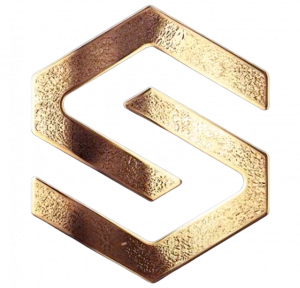 Gold leaf S to represent Solum Global logo