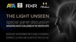 Event promotional flyer for The Light Unseen
