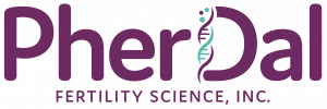 PherDal Fertility Science Logo with emphasis on the Ph and D as PherDal's founder used her PhD to create the PherDal Kit and to help address and solve her own 