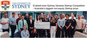 Evaheld wins University of Sydney Genesis Startup Competition