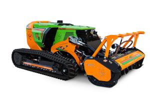 LV 1000 Green Climber with lifting arms and tilting mulcher