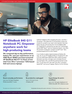 Report: HP EliteBook 845 G11 Notebook PC: Empower anywhere work for  high-producing teams