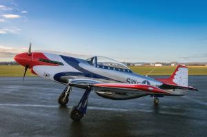 SW-51 Mustang sitting on runway