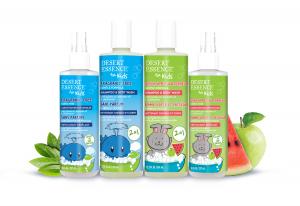 Desert Essence New Kid’s line features a 2-in-1 Shampoo & Body Wash and Kid’s Leave-In Conditioning Detangler Spray