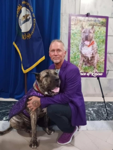 Jeff Callaway and his adopted hero dog EthanAlmighty