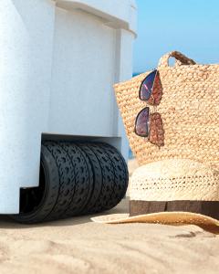 Bison wheeled cooler on a beach