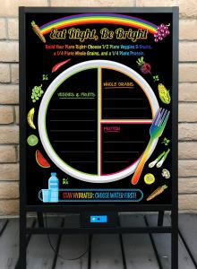 Canadian Style LED Flashing Menu Board inside A-Frame Stand