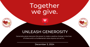 Unleash Generosity Graphic for #GivingTuesday