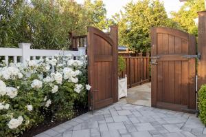 wooden privacy fence