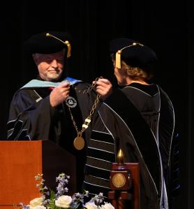 Dr. Rose Mince receives the Carroll Community College Chain of Office