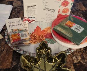 The donations included more than just food, it was made extra special with holiday plates, napkins and other decorations for Thanksgiving.