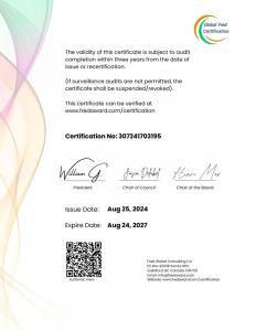 GFC-IBCS Excellent Certificate 2