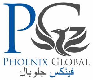 Phoenix Global logo representing the parent company of Phoenix Global Media Group, innovators behind the AI-powered audio streaming platform AIR.