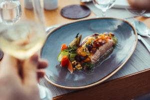 Delectable seafood offerings paired with fine wine