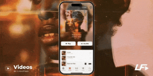 Animated GIF demonstrating Apple Music Album Motion