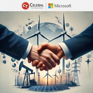 Image shows collboration between Celebal and MS for Energy AI Frameworks