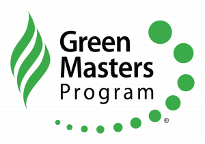 The Green Masters® Program logo, symbolizing New Leaf Paper, Inc.'s effective management of material sustainability issues and recognition for environmental leadership.