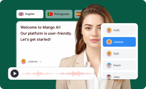 Rich AI voices are avaliable with Mango AI.