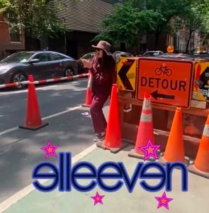 Ellee ven detour sign nyc street