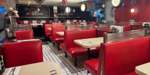 The Mars Diner Red Tables