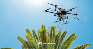 (Illustration of Terra Agri G30 drone for fertilizing and spraying)