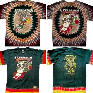 Lithuanian basketball tie dye t-shirts by Skullman