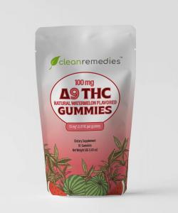 Clean Remedies launched their 10mg Delta 9 THC Gummies this year, which is available in a natural watermelon flavor.