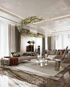 villa surrey great britain living room design