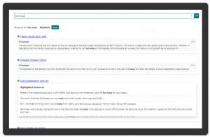 Screenshot preview of the PointFire query-based search summaries for SharePoint