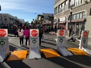 Barriers at the 2025 Rose Parade