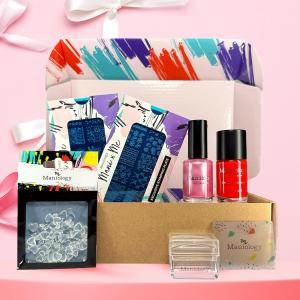 The Mani X Me Box from Maniology features an array of nail art products perfect for fans of the coquette aesthetic.