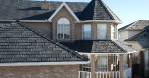 Photo of a residential home with Euroshield roofing installed.