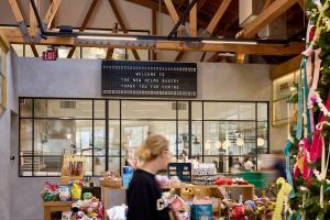 Oat Foundry Split Flap Display at Helms Bakery