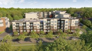 Aerial rendering of Metropolitan Place