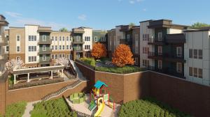 Courtyard view of Metropolitan Place