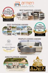 Armen Living is proud to design and manufacture 1000's of original designs and has recently received numerous awards for their product design excellence.