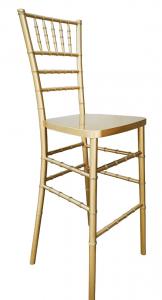 Gold Bullion Chivari Steel Skeleton Barstool